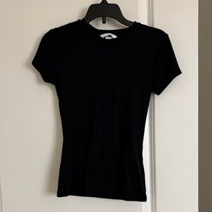 h&m fitted black top